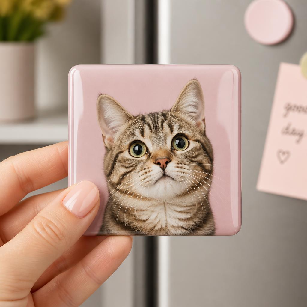 Ímã personalizado com foto de gato